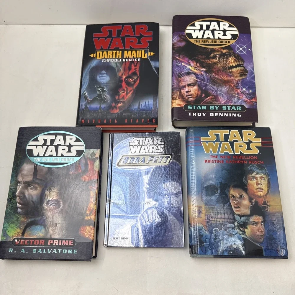 Books‎ Star Wars 5 Lot DARTH M,SHADOW H, 2 New Jedi Order ,New Rebel,Boba,Hcover